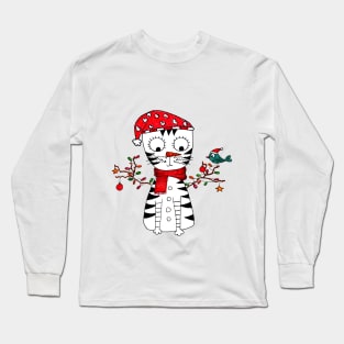 Yuna Cat | The Jolly Christmas Snow Feline Long Sleeve T-Shirt